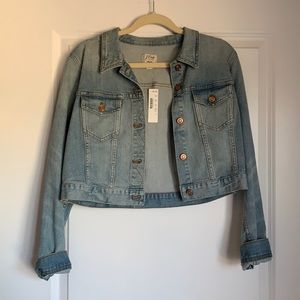 JCrew denim cropped jacket